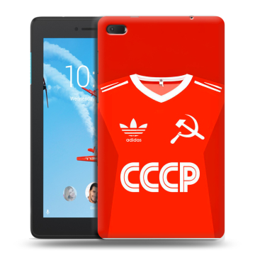 Силиконовый чехол на Lenovo Tab E7 с принтом Флаг Герб СССР Силиконовый чехол на Lenovo Tab E7 с принтом Флаг Герб СССР