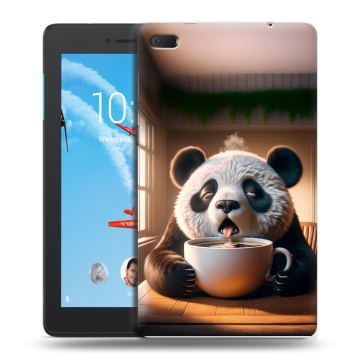 Силиконовый чехол на Lenovo Tab E7 с принтом смешная панда