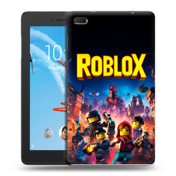 Силиконовый чехол на Lenovo Tab E7 с принтом Roblox Роблокс