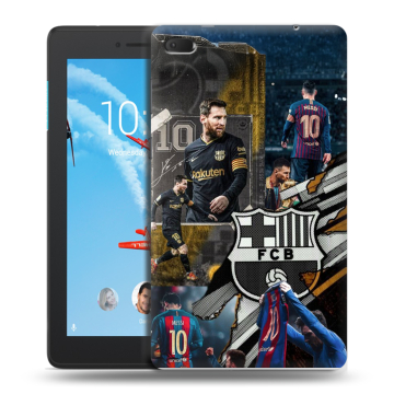 Силиконовый чехол на Lenovo Tab E7 с принтом Messi Barcelona