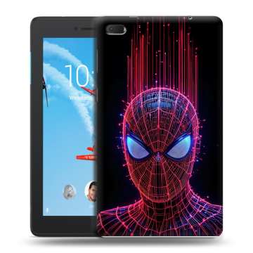 Силиконовый чехол на Lenovo Tab E7 с принтом Spiderman Человек паук