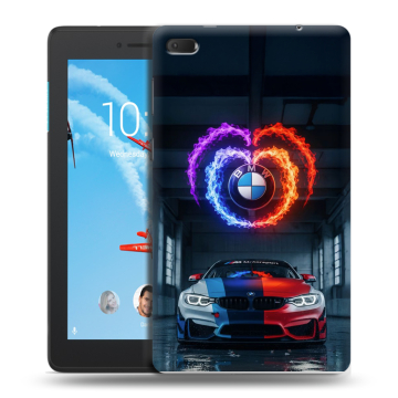 Силиконовый чехол на Lenovo Tab E7 с принтом BMW БМВ