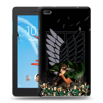 Силиконовый чехол на Lenovo Tab E7 с принтом Атака титанов