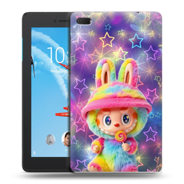 Силиконовый чехол на Lenovo Tab E7 с принтом Labubu Лабубу