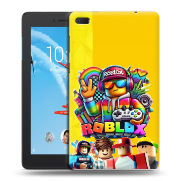 Силиконовый чехол на Lenovo Tab E7 с принтом Roblox Роблокс
