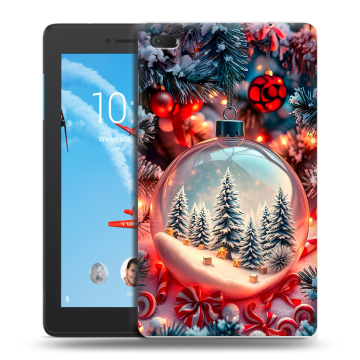 Силиконовый чехол на Lenovo Tab E7 с принтом Новый год Силиконовый чехол на Lenovo Tab E7 с принтом Новый год