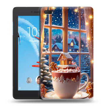 Силиконовый чехол на Lenovo Tab E7 с принтом Новый год Силиконовый чехол на Lenovo Tab E7 с принтом Новый год