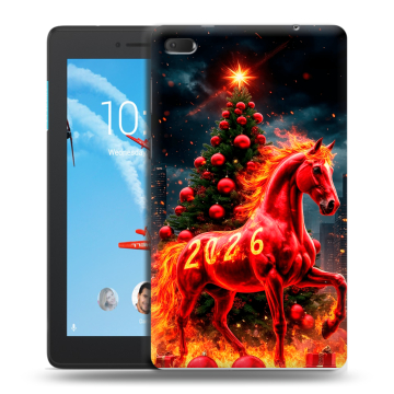 Силиконовый чехол на Lenovo Tab E7 с принтом Новый год Силиконовый чехол на Lenovo Tab E7 с принтом Новый год