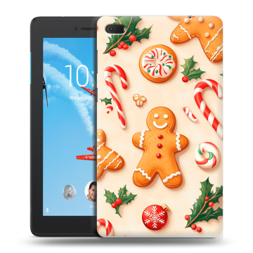 Силиконовый чехол на Lenovo Tab E7 с принтом Новый год Силиконовый чехол на Lenovo Tab E7 с принтом Новый год