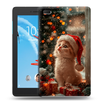 Силиконовый чехол на Lenovo Tab E7 с принтом Новый год Силиконовый чехол на Lenovo Tab E7 с принтом Новый год