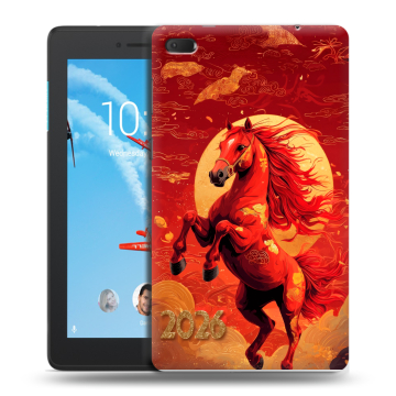 Силиконовый чехол на Lenovo Tab E7 с принтом Новый год Силиконовый чехол на Lenovo Tab E7 с принтом Новый год