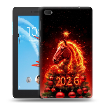 Силиконовый чехол на Lenovo Tab E7 с принтом Новый год Силиконовый чехол на Lenovo Tab E7 с принтом Новый год