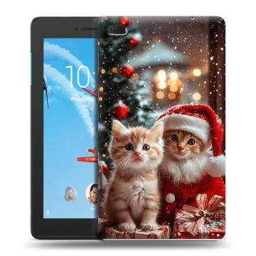 Силиконовый чехол на Lenovo Tab E7 с принтом Новый год Силиконовый чехол на Lenovo Tab E7 с принтом Новый год