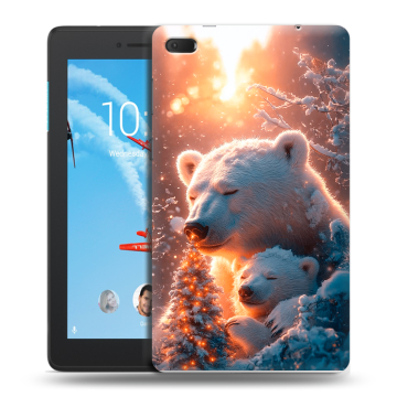 Силиконовый чехол на Lenovo Tab E7 с принтом Новый год Силиконовый чехол на Lenovo Tab E7 с принтом Новый год