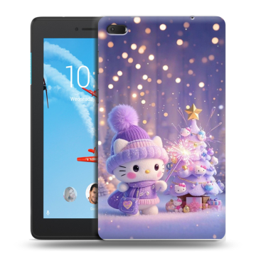 Силиконовый чехол на Lenovo Tab E7 с принтом Новый год Силиконовый чехол на Lenovo Tab E7 с принтом Новый год