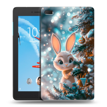 Силиконовый чехол на Lenovo Tab E7 с принтом Новый год Силиконовый чехол на Lenovo Tab E7 с принтом Новый год