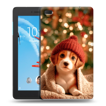 Силиконовый чехол на Lenovo Tab E7 с принтом Новый год Силиконовый чехол на Lenovo Tab E7 с принтом Новый год
