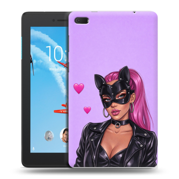 Силиконовый чехол на Lenovo Tab E7 с принтом женский Силиконовый чехол на Lenovo Tab E7 с принтом женский