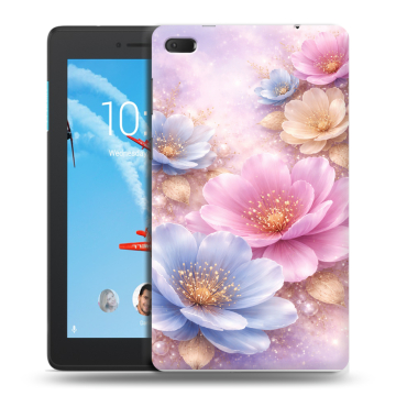 Силиконовый чехол на Lenovo Tab E7 с принтом женский