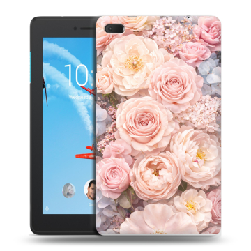 Силиконовый чехол на Lenovo Tab E7 с принтом женский