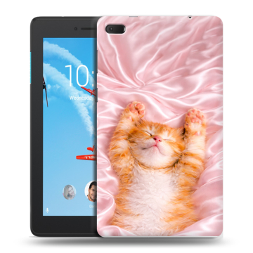 Силиконовый чехол на Lenovo Tab E7 с принтом женский