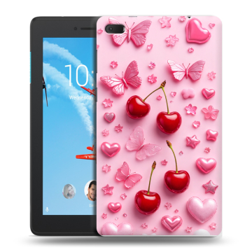 Силиконовый чехол на Lenovo Tab E7 с принтом для девочек