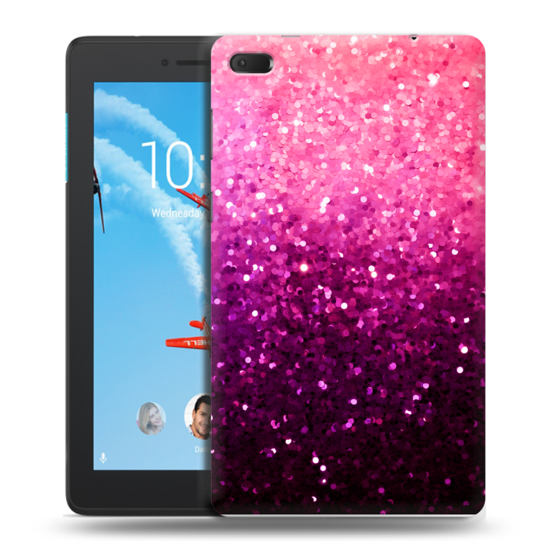 Силиконовый чехол на Lenovo Tab E7 с принтом Блестки Силиконовый чехол на Lenovo Tab E7 с принтом Блестки