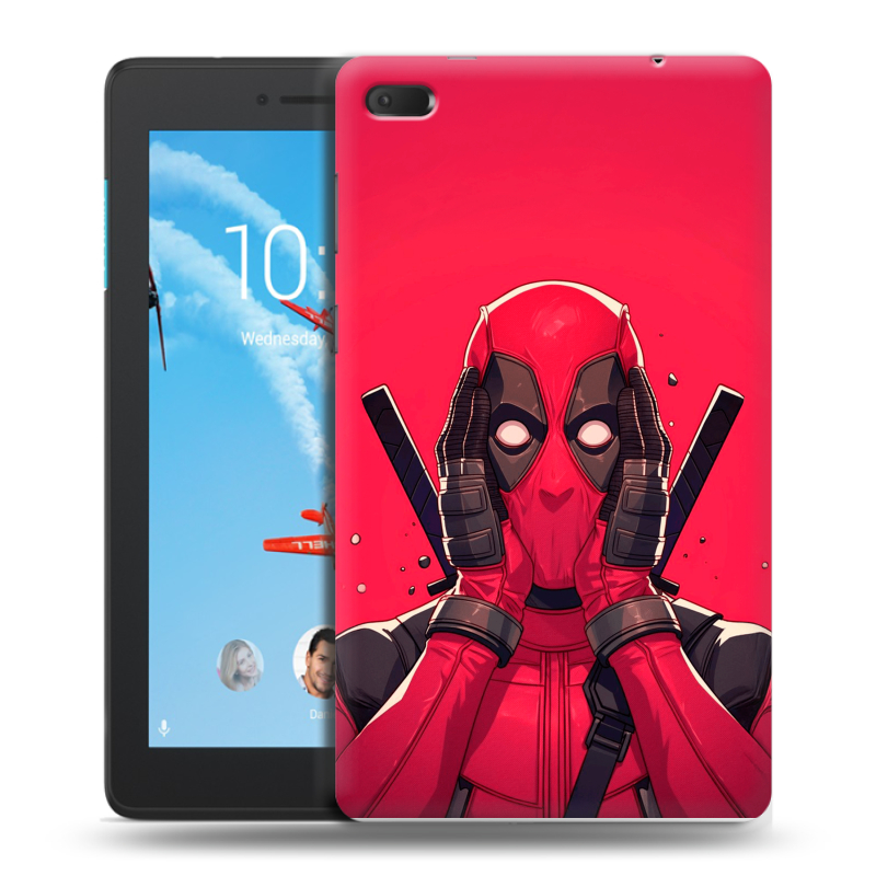 Силиконовый чехол на Lenovo Tab E7 с принтом Дедпул Deadpool Силиконовый чехол на Lenovo Tab E7 с принтом Дедпул Deadpool