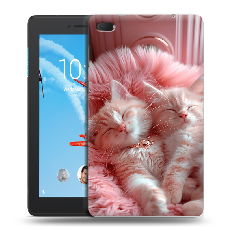 Силиконовый чехол на Lenovo Tab E7 с принтом котята котики Силиконовый чехол на Lenovo Tab E7 с принтом котята котики