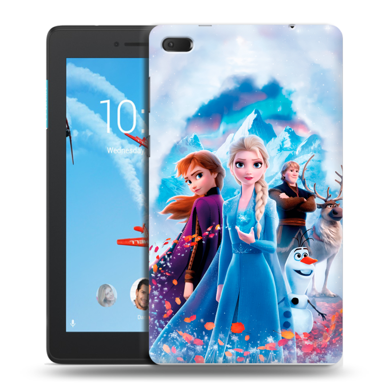 Силиконовый чехол на Lenovo Tab E7 с принтом Холодное сердце Frozen Силиконовый чехол на Lenovo Tab E7 с принтом Холодное сердце Frozen
