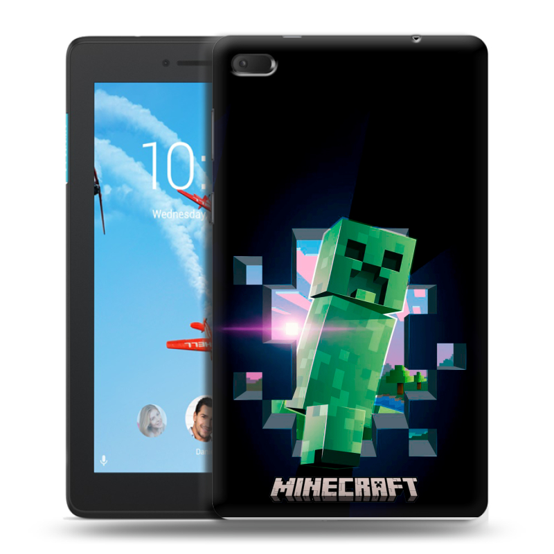 Силиконовый чехол на Lenovo Tab E7 с принтом Майнкрафт Minecraft Силиконовый чехол на Lenovo Tab E7 с принтом Майнкрафт Minecraft