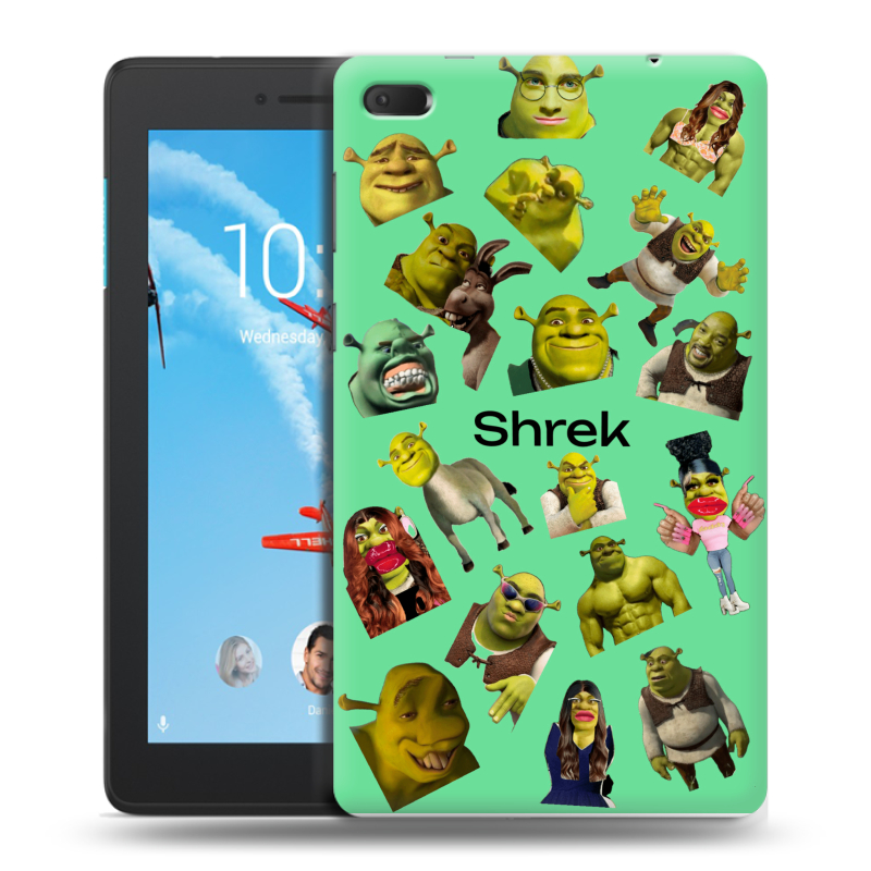 Силиконовый чехол на Lenovo Tab E7 с принтом Шрек Shrek Силиконовый чехол на Lenovo Tab E7 с принтом Шрек Shrek