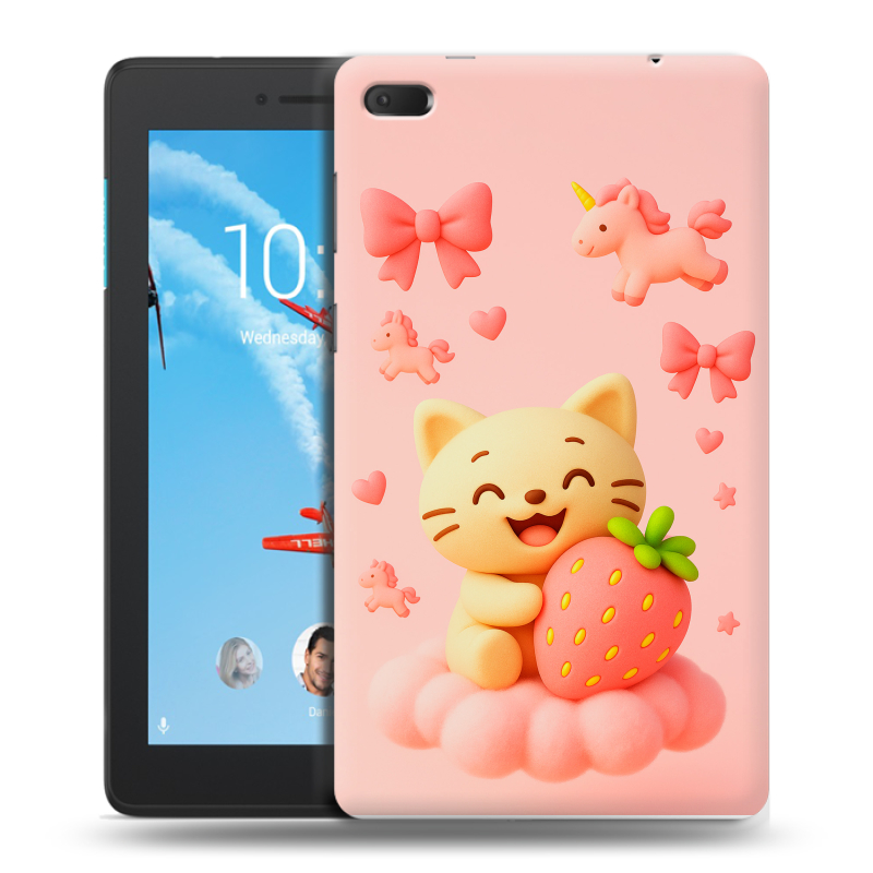 Силиконовый чехол на Lenovo Tab E7 с принтом для девочек Силиконовый чехол на Lenovo Tab E7 с принтом для девочек
