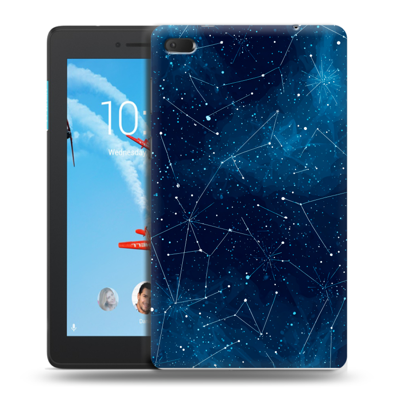 Силиконовый чехол на Lenovo Tab E7 с принтом Космос звезды Силиконовый чехол на Lenovo Tab E7 с принтом Космос звезды