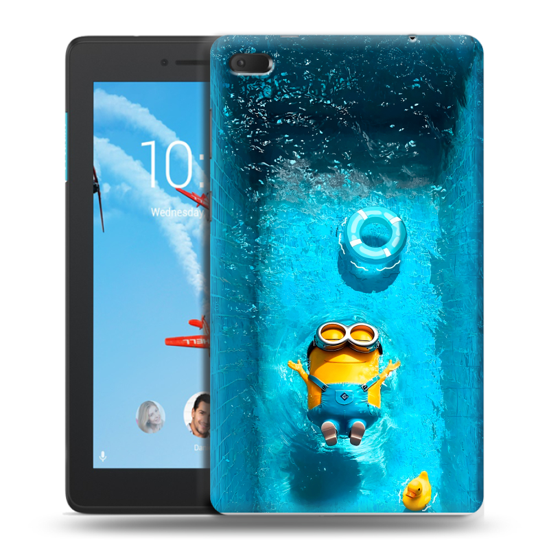 Силиконовый чехол на Lenovo Tab E7 с принтом Миньоны Силиконовый чехол на Lenovo Tab E7 с принтом Миньоны