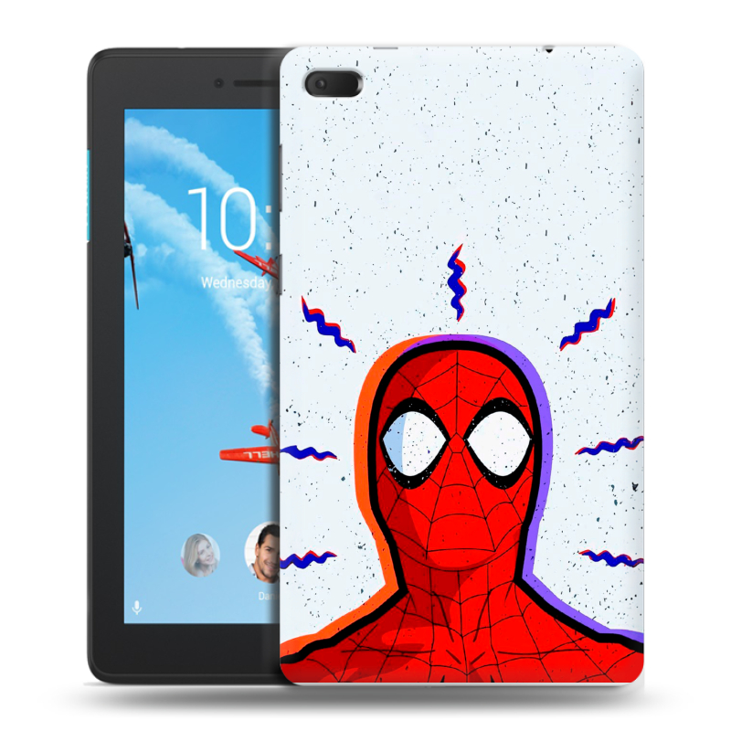 Силиконовый чехол на Lenovo Tab E7 с принтом Spiderman Человек паук Силиконовый чехол на Lenovo Tab E7 с принтом Spiderman Человек паук
