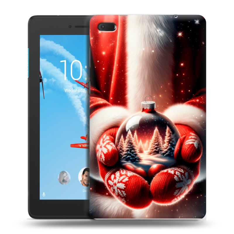 Силиконовый чехол на Lenovo Tab E7 с принтом Новый год Силиконовый чехол на Lenovo Tab E7 с принтом Новый год