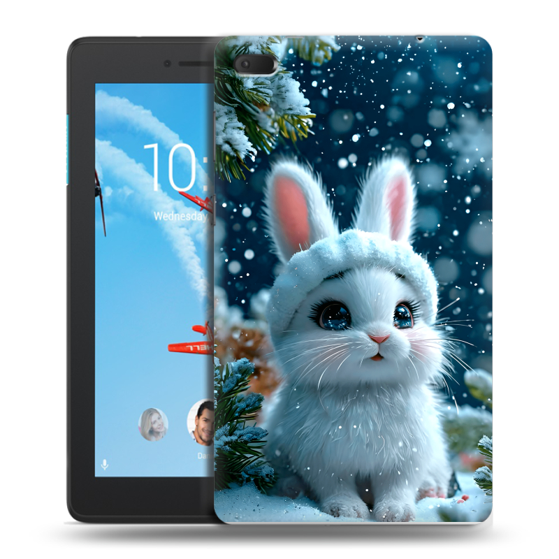 Силиконовый чехол на Lenovo Tab E7 с принтом Новый год Силиконовый чехол на Lenovo Tab E7 с принтом Новый год