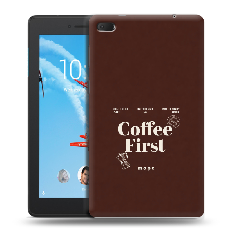 Силиконовый чехол на Lenovo Tab E7 с принтом женский Силиконовый чехол на Lenovo Tab E7 с принтом женский