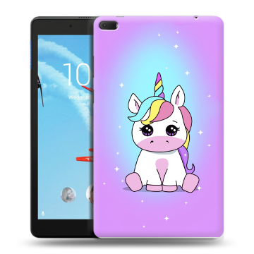 Силиконовый чехол на Lenovo Tab E8 с принтом Единорог