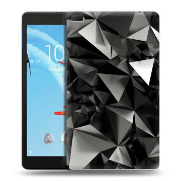 Силиконовый чехол на планшета Lenovo Tab E8 с принтом Черные кристаллы Силиконовый чехол на планшета Lenovo Tab E8 с принтом Черные кристаллы