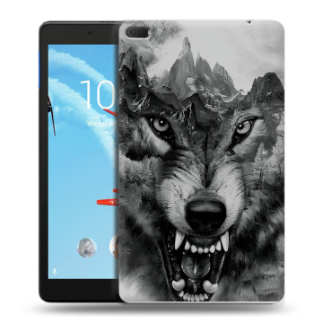 Силиконовый чехол на Lenovo Tab E8 с принтом Волк