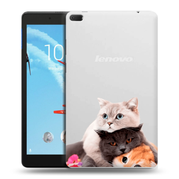 Силиконовый чехол на Lenovo Tab E8 с принтом Кошки