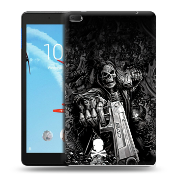 Силиконовый чехол на Lenovo Tab E8 с принтом Скелет