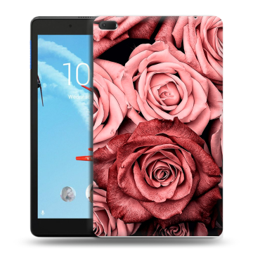 Силиконовый чехол на Lenovo Tab E8 с принтом Цветы розы