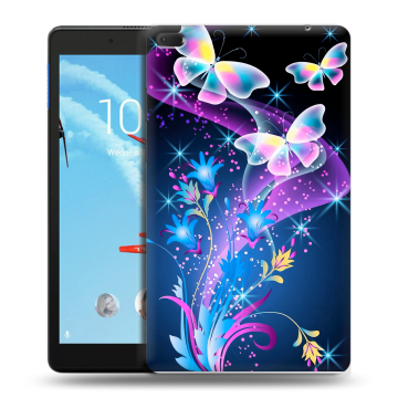 Силиконовый чехол на Lenovo Tab E8 с принтом Бабочки