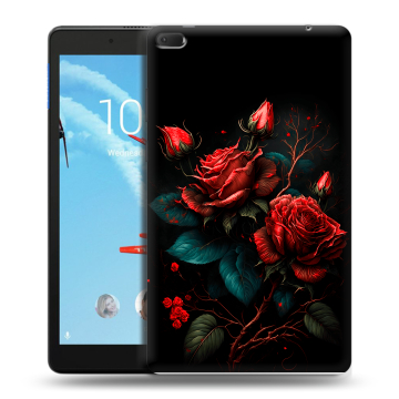 Силиконовый чехол на Lenovo Tab E8 с принтом Розы красные