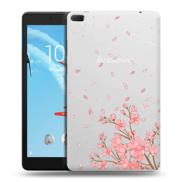 Силиконовый чехол на Lenovo Tab E8 с принтом Ветка сакуры