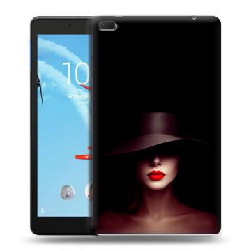 Силиконовый чехол на Lenovo Tab E8 с принтом Девушка в шляпе