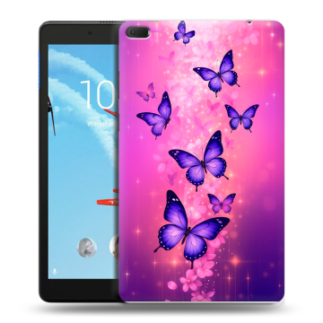 Силиконовый чехол на Lenovo Tab E8 с принтом Бабочки